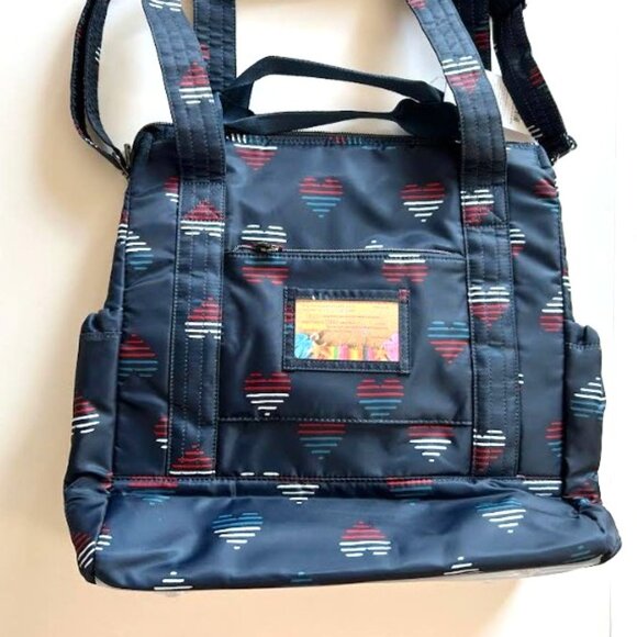 Lug Kerstin Lindquist Baby Yacht Carry-All Zip-Top Tote Hearts Liberty - Picture 11 of 13